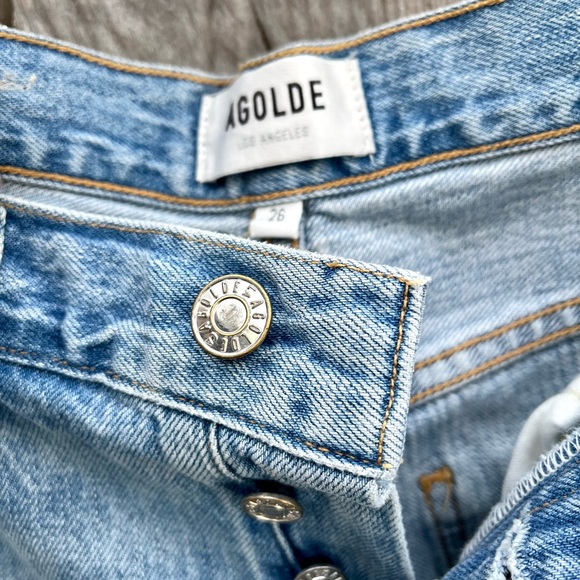 Agolde | Jamie High Rise Tapered Jeans In Shakedown (Light Blue) Size 26 - Picture 3 of 15